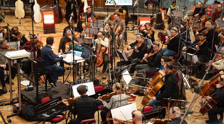 Grabación de la banda sonora de 'Kung Fu Panda 4' en Abbey Road (Christian Tierney/Universal Pictures)