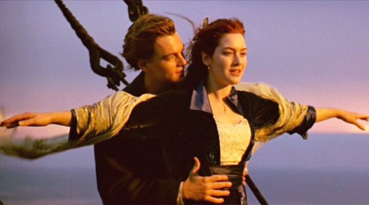 Kate Winslet y Leonardo DiCaprio en 'Titanic'