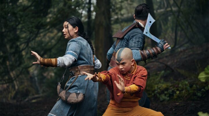 Aang, Katara y Sokka en 'Avatar: La leyenda de Aang'