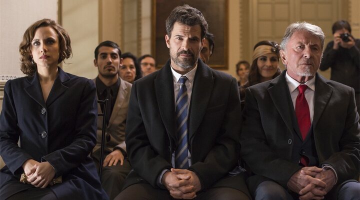 Aura Garrido, Rodolfo Sancho y Jaime Blanch en 'El Ministerio del Tiempo'