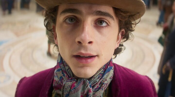 Timothée Chalamet como Willy Wonka