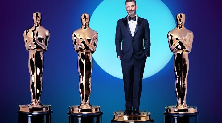 Jimmy Kimmel en el póster de los Oscar 2024