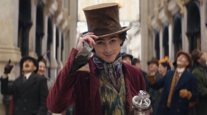 Timothée Chalamet como Willy Wonka