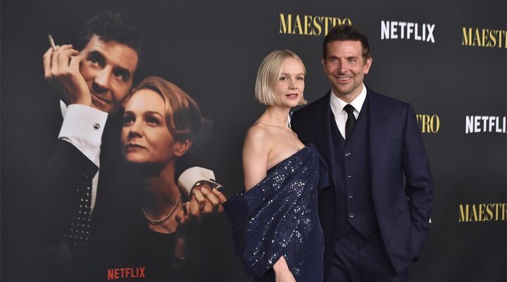 Bradley Cooper y Carey Mulligan en la premiere de 'Maestro'