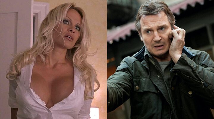 Pamela Anderson y Liam Neeson