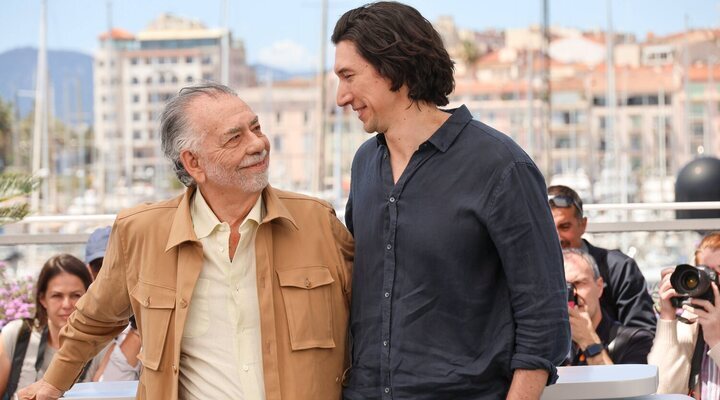 Francis Ford Coppola y Adam Driver en Cannes