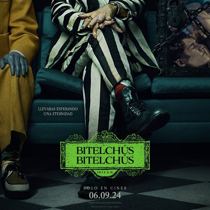 El nuevo póster de 'Beetlejuice Beetlejuice' recrea una icónica escena de la película original 36 años después