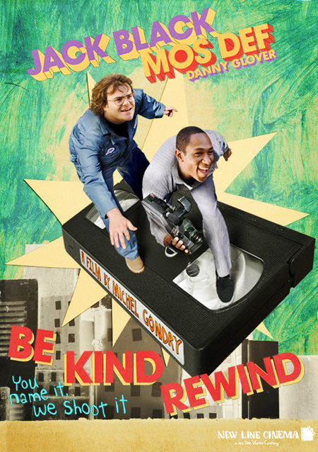 Primer cartel de 'Be kind, rewind'