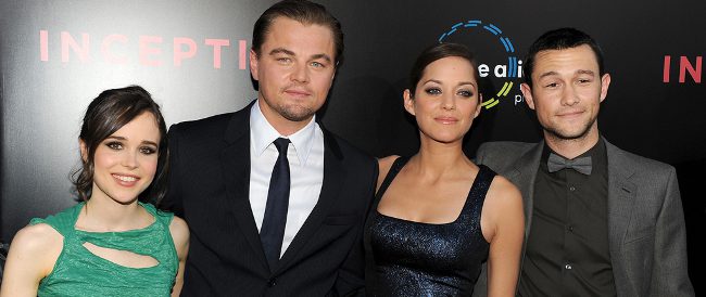 Ellen Page, Leonardo Dicaprio, Marion Cotillard y Joseph Gordon-Levitt en Origen