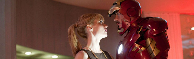 Gwyneth Paltrow y Robert Downey Jr en Iron Man