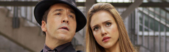 Jeremy Piven y Jessica Alba en Spy Kids 4