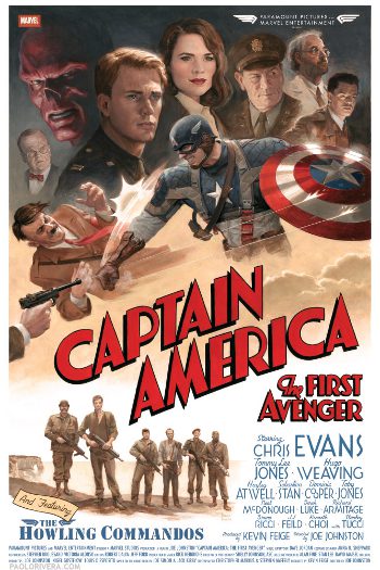 Póster retro de 'Capitán América'