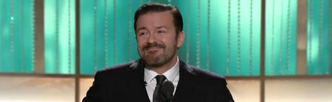 Ricky Gervais como presentador de los Globos de Oro