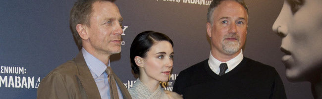 Daniel Craig, Rooney Mara y David Fincher en la presentacion de los hombres que no amaban a las mujeres en Madrid