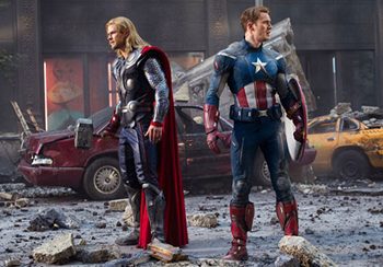 Imagen de Los Vengadores con Capitán América y Thor