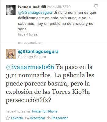 Santiago Segura en twitter