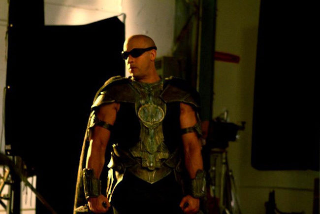 Vin Diesel en el set de Riddick