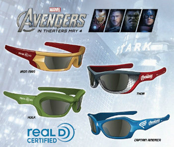 Gafas 3D Los Vengadores