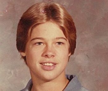 Joven Brad Pitt en su época de instituto