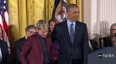 Ellen DeGeneres, entre lágrimas, recibe la Medalla Presidencial de la Libertad