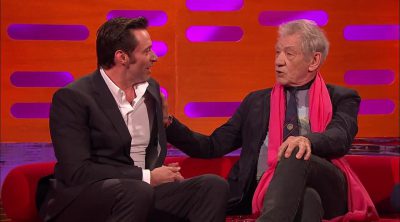 Hugh Jackman da las gracias a Ian McKellen y Patrick Stewart en el Programa de Graham Norton