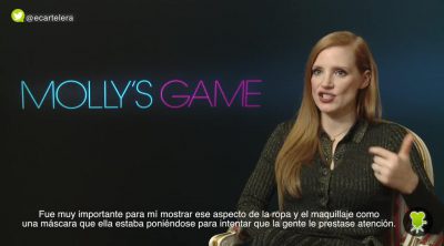 Jessica Chastain ('Molly's Game'): "El movimiento #MeToo no va sobre las actrices, va sobre las mujeres"