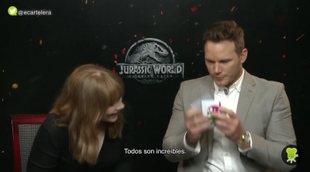 Chris Pratt y Bryce Dallas Howard eligen al rey de los dinosaurios