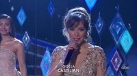 Gisela canta 'Mucho más allá' en los Oscars junto a Idina Menzel y las Elsas de otros países