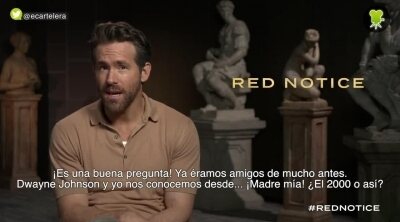 Ryan Reynolds ('Alerta Roja'): "Dwayne Johnson, Gal Gadot y yo tenemos una química muy natural"