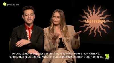 Rami Malek y Margot Robbie ('Ámsterdam'): "Nadie nos vería y diría que podemos interpretar a dos hermanos"